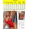 imageAvidlove Women Lingerie Bodysuit Lace Teddy Snap Crotch One Piece Underwire BabydollRed