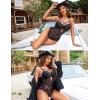 imageAvidlove Women Lingerie Floral Lace Harness Lingerie Bodysuit One Piece Teddy Babydoll NightgownAblack
