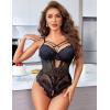 imageAvidlove Women Lingerie Floral Lace Harness Lingerie Bodysuit One Piece Teddy Babydoll NightgownBgold Star