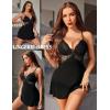 imageAvidlove Women Lingerie Lace Chemise Sleepwear Babydoll Teddy LingerieAblack