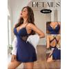 imageAvidlove Women Lingerie Lace Chemise Sleepwear Babydoll Teddy LingerieAblue