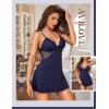 imageAvidlove Women Lingerie Lace Chemise Sleepwear Babydoll Teddy LingerieAblue