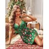 imageAvidlove Women Lingerie Lace Chemise Sleepwear Babydoll Teddy LingerieGreen Santa