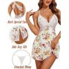 imageAvidlove Women Lingerie Lace Chemise Sleepwear Babydoll Teddy LingerieZfloral White