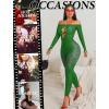 imageAvidlove Women Lingeries Long Sleeve Fishnet Body Stocking Leopard Sexy Outfit Rhinestone Body Suits Cut Out JumpsuitGreen