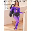imageAvidlove Women Lingeries Long Sleeve Fishnet Body Stocking Leopard Sexy Outfit Rhinestone Body Suits Cut Out JumpsuitPurple