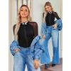 imageAvidlove Women Long Sleeve Bodysuit Crew Neck Body Suits Mesh One Piece Leotards Shirt Going Out Bodysuit TopsBlack