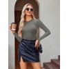imageAvidlove Women Long Sleeve Bodysuit Crew Neck Body Suits Mesh One Piece Leotards Shirt Going Out Bodysuit TopsDark Grey