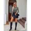 imageAvidlove Women Long Sleeve Bodysuit Crew Neck Body Suits Mesh One Piece Leotards Shirt Going Out Bodysuit TopsDark Grey