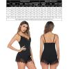 imageAvidlove Women Pajama Set Lace Trim Short PJ Set Modal V Neck Sleeveless Sleepwear Drawstring Waist Nightwear SXXLBlack