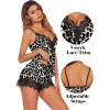 imageAvidlove Women Pajama Set Lace Trim Short PJ Set Modal V Neck Sleeveless Sleepwear Drawstring Waist Nightwear SXXLBlack Leopard 02