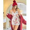 imageAvidlove Women Pajama Set Lace Trim Short PJ Set Modal V Neck Sleeveless Sleepwear Drawstring Waist Nightwear SXXLFlower