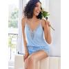 imageAvidlove Women Pajama Set Lace Trim Short PJ Set Modal V Neck Sleeveless Sleepwear Drawstring Waist Nightwear SXXLLight Blue