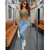 imageAvidlove Womens Lace Bralette Underwire Corset Tops Camisoles Bustier Crop Tops Y2kArmy Green