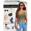 imageAvidlove Womens Lace Bralette Underwire Corset Tops Camisoles Bustier Crop Tops Y2kArmy Green