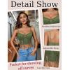 imageAvidlove Womens Lace Bralette Underwire Corset Tops Camisoles Bustier Crop Tops Y2kArmy Green