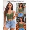 imageAvidlove Womens Lace Bralette Underwire Corset Tops Camisoles Bustier Crop Tops Y2kArmy Green