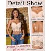 imageAvidlove Womens Lace Bralette Underwire Corset Tops Camisoles Bustier Crop Tops Y2kBeige