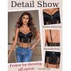 imageAvidlove Womens Lace Bralette Underwire Corset Tops Camisoles Bustier Crop Tops Y2kBlack