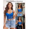 imageAvidlove Womens Lace Bralette Underwire Corset Tops Camisoles Bustier Crop Tops Y2kBlue