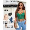 imageAvidlove Womens Lace Bralette Underwire Corset Tops Camisoles Bustier Crop Tops Y2kGreen