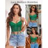 imageAvidlove Womens Lace Bralette Underwire Corset Tops Camisoles Bustier Crop Tops Y2kGreen