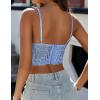 imageAvidlove Womens Lace Bralette Underwire Corset Tops Camisoles Bustier Crop Tops Y2kLight Blue