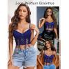 imageAvidlove Womens Lace Bralette Underwire Corset Tops Camisoles Bustier Crop Tops Y2kNavy