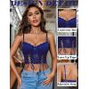 imageAvidlove Womens Lace Bralette Underwire Corset Tops Camisoles Bustier Crop Tops Y2kNavy