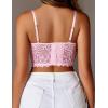 imageAvidlove Womens Lace Bralette Underwire Corset Tops Camisoles Bustier Crop Tops Y2kPink