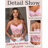 imageAvidlove Womens Lace Bralette Underwire Corset Tops Camisoles Bustier Crop Tops Y2kPink