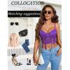 imageAvidlove Womens Lace Bralette Underwire Corset Tops Camisoles Bustier Crop Tops Y2kPurple