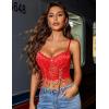 imageAvidlove Womens Lace Bralette Underwire Corset Tops Camisoles Bustier Crop Tops Y2kRed