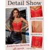 imageAvidlove Womens Lace Bralette Underwire Corset Tops Camisoles Bustier Crop Tops Y2kRed
