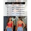 imageAvidlove Womens Lace Bralette Underwire Corset Tops Camisoles Bustier Crop Tops Y2kRed