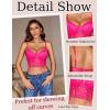 imageAvidlove Womens Lace Bralette Underwire Corset Tops Camisoles Bustier Crop Tops Y2kRose Red