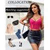 imageAvidlove Womens Lace Bralette Underwire Corset Tops Camisoles Bustier Crop Tops Y2kRose Red