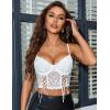 imageAvidlove Womens Lace Bralette Underwire Corset Tops Camisoles Bustier Crop Tops Y2kWhite