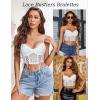 imageAvidlove Womens Lace Bralette Underwire Corset Tops Camisoles Bustier Crop Tops Y2kWhite