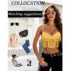 imageAvidlove Womens Lace Bralette Underwire Corset Tops Camisoles Bustier Crop Tops Y2kYellow