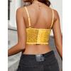 imageAvidlove Womens Lace Bralette Underwire Corset Tops Camisoles Bustier Crop Tops Y2kYellow