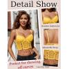 imageAvidlove Womens Lace Bralette Underwire Corset Tops Camisoles Bustier Crop Tops Y2kYellow