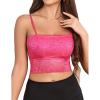 imageAvidlove Bralettes for Women Lace Spaghetti Strap Tank Top Tube Slim Basic CamisoleRose Red