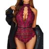 Black&rose Red-(with Snap Crotch)