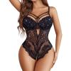 imageAvidlove Women Lingerie Floral Lace Harness Lingerie Bodysuit One Piece Teddy Babydoll NightgownBstar