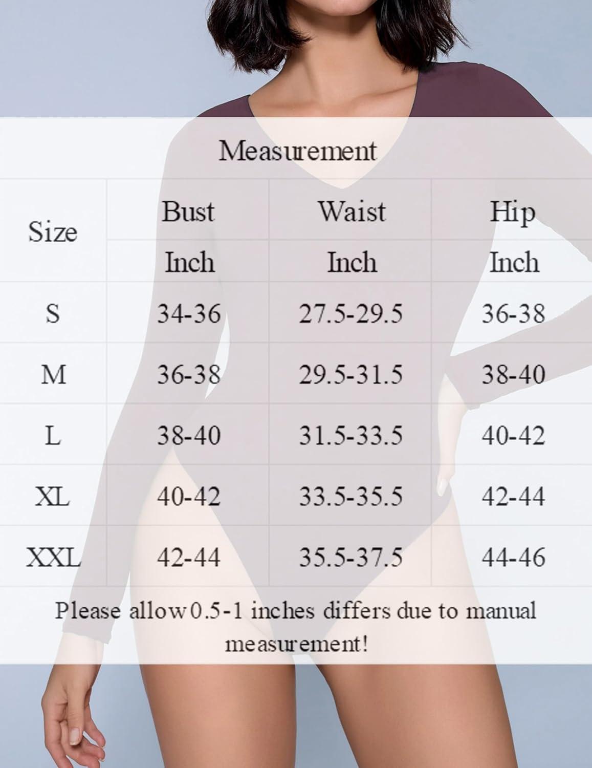 imageAvidlove Bodysuits for Women Long Sleeve V Neck Body Suit Bodysuit Double Lined Thong Body Suits Sexy TopsPurple
