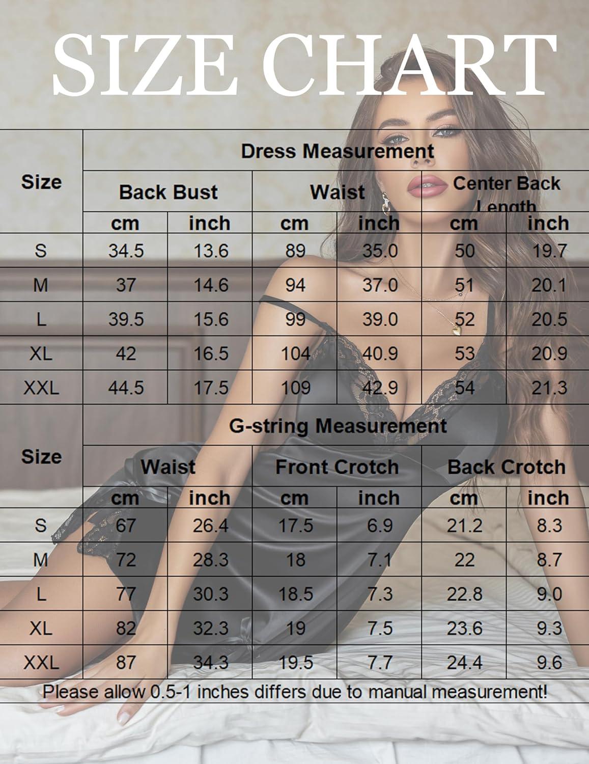 imageAvidlove Lingerie for Women Satin Lace Mini Dress V Neck Nightgown Sexy Boudoir Outfits1black