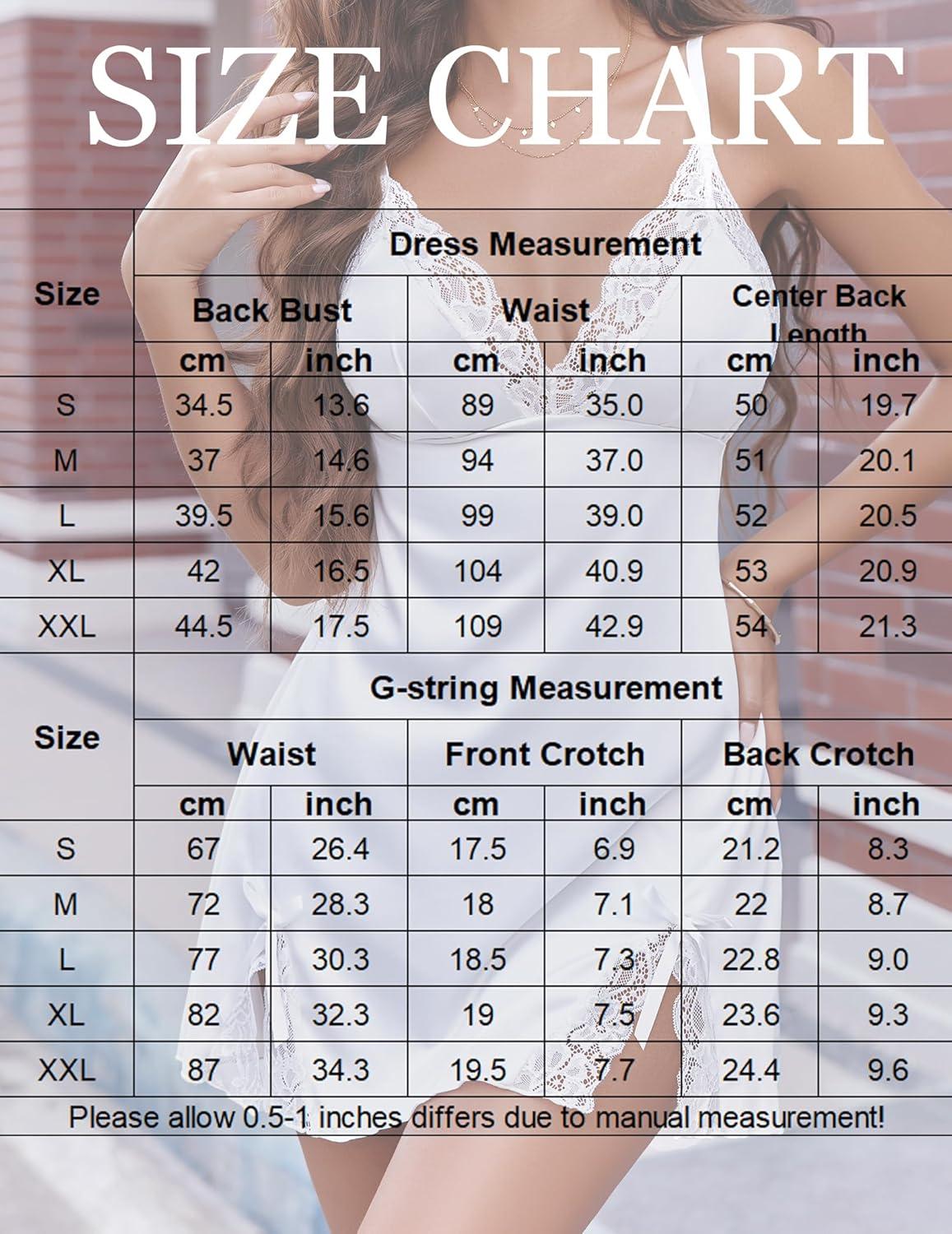 imageAvidlove Lingerie for Women Satin Lace Mini Dress V Neck Nightgown Sexy Boudoir Outfits1white