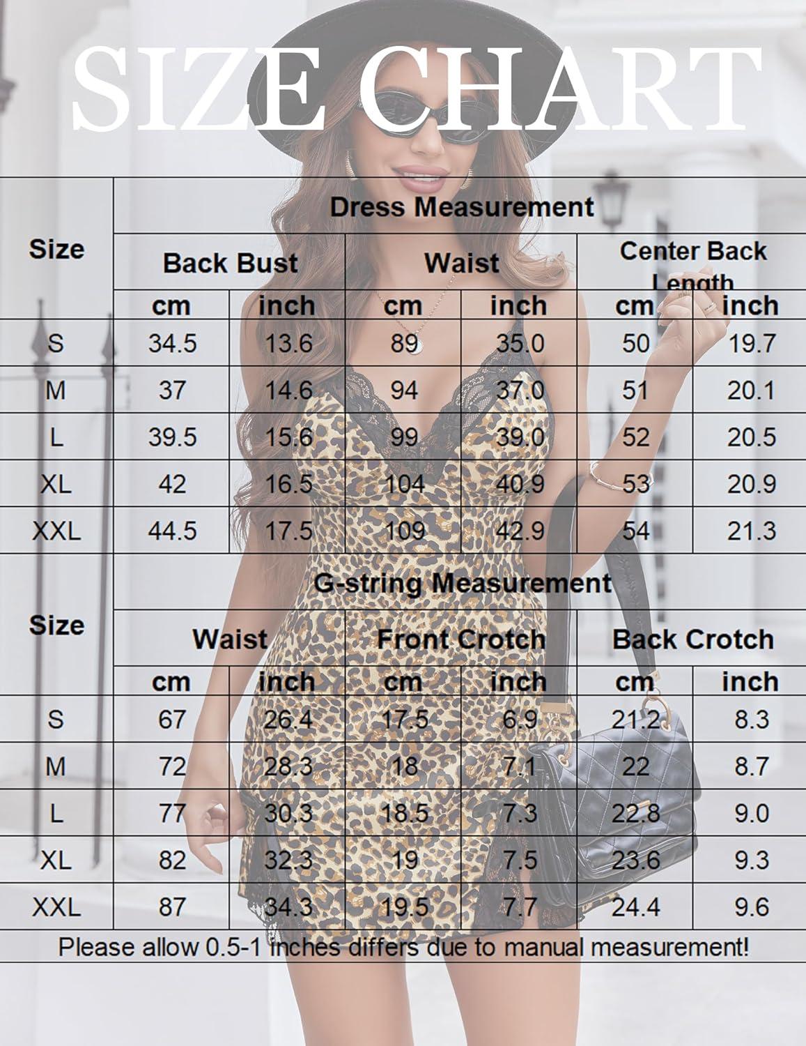 imageAvidlove Lingerie for Women Satin Lace Mini Dress V Neck Nightgown Sexy Boudoir OutfitsLeopard Print