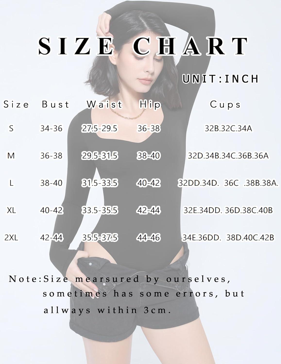 imageAvidlove Long Sleeve Bodysuits for Women Sexy Sweetheart Neck Going Out Outfits Double Lined BodysuitBlack
